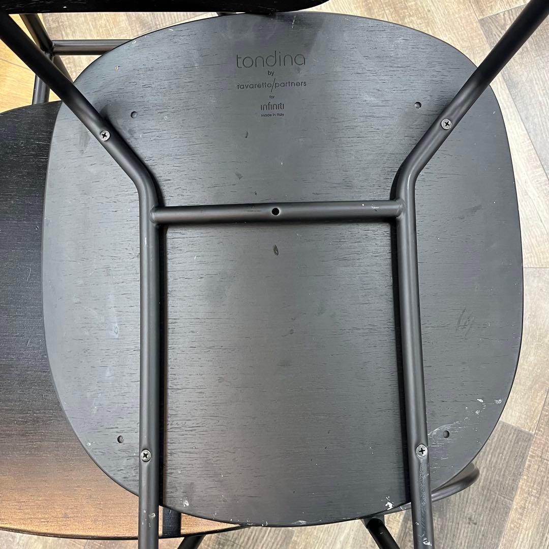 ①ASPLUND トンディーナ　ダイニングチェア　ブラック　イタリア製　2脚