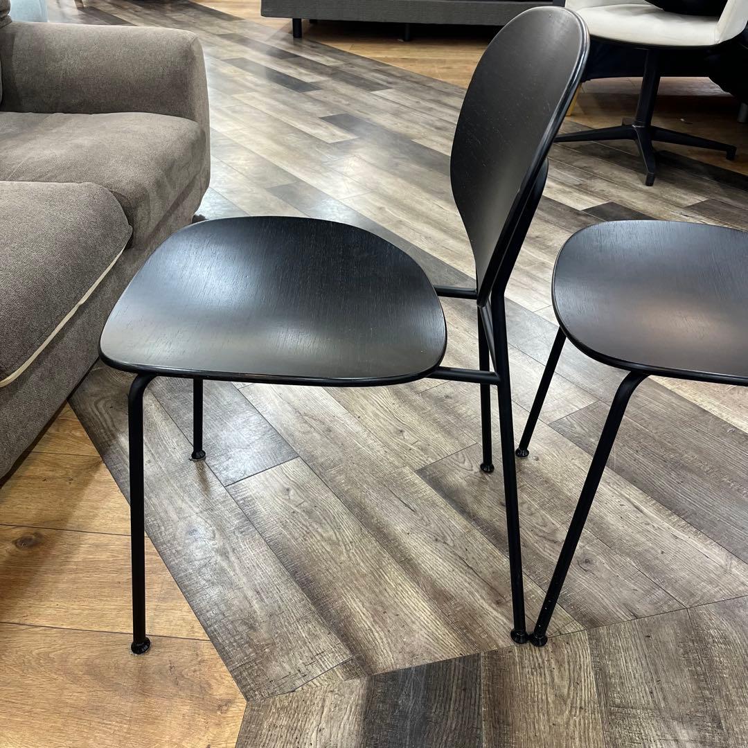 ①ASPLUND トンディーナ　ダイニングチェア　ブラック　イタリア製　2脚