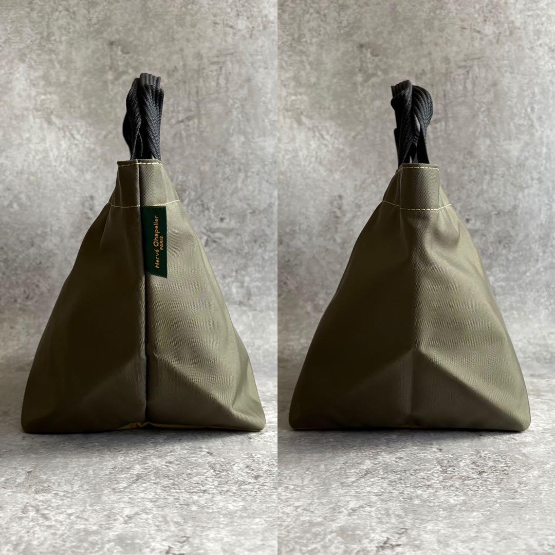 【マヤコバ様】エルベシャプリエ 舟型 トート ハンドバッグ 1027N カーキ