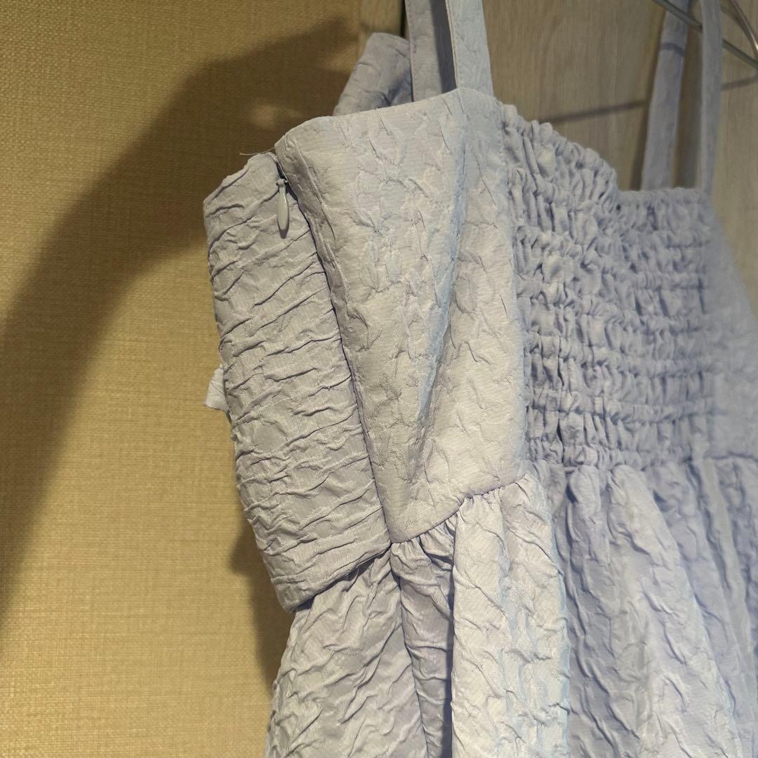 FRAY.ID ペプラムリボントップス ブルー/1