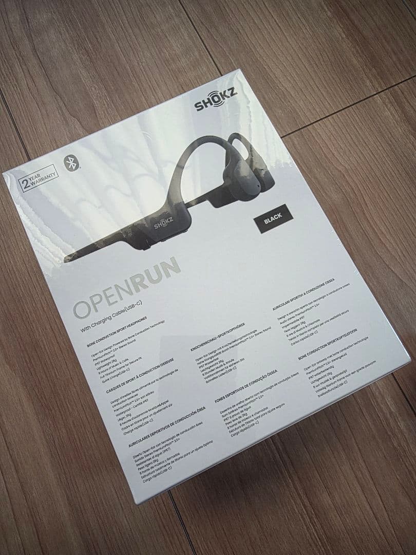 新品未開封 Shokz OpenRun 骨伝導イヤホン ブラック