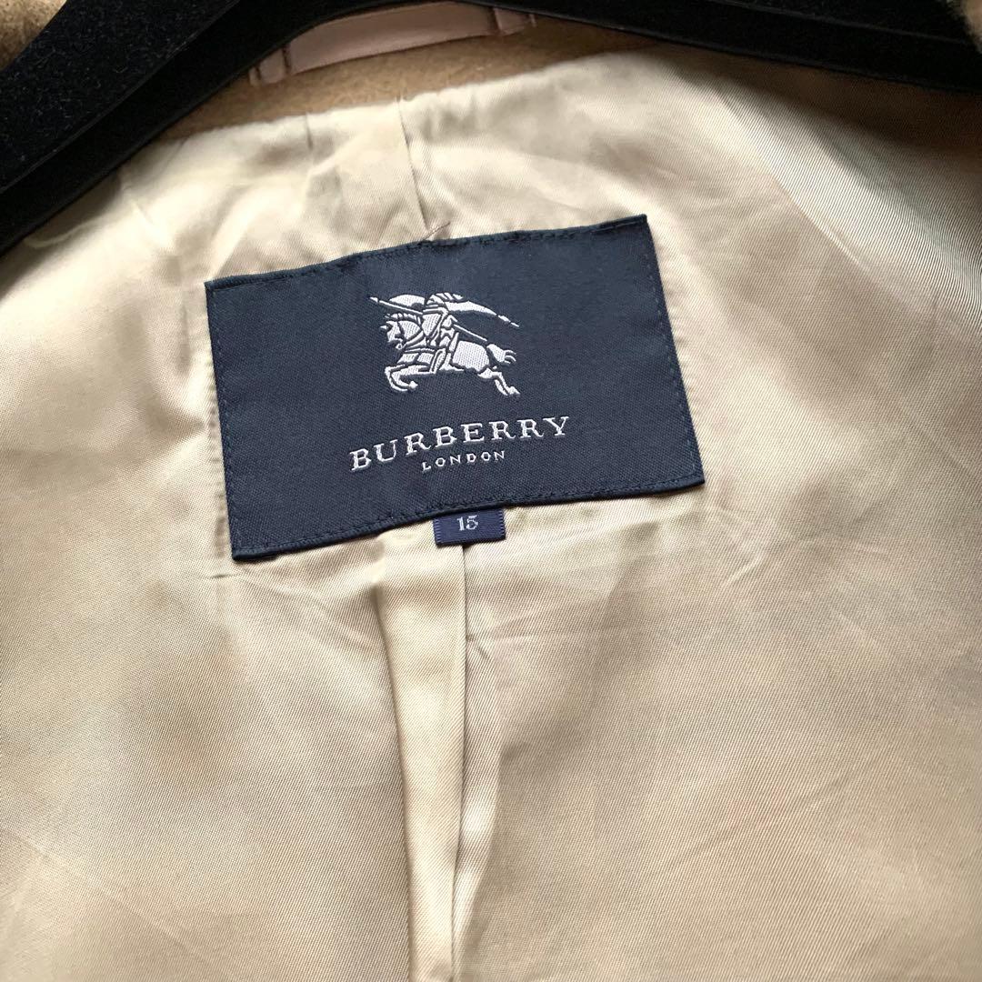 バーバリーロンドン 大きいサイズ 15 カシミヤ混 ダブルフェイス リバーコート