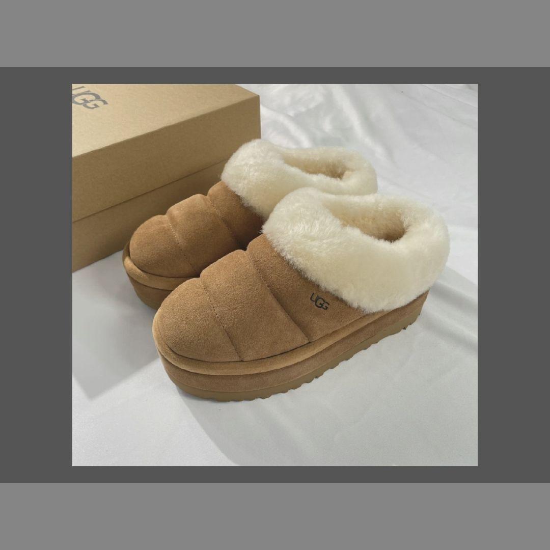 UGG 栗色 厚底ムートンブーツ