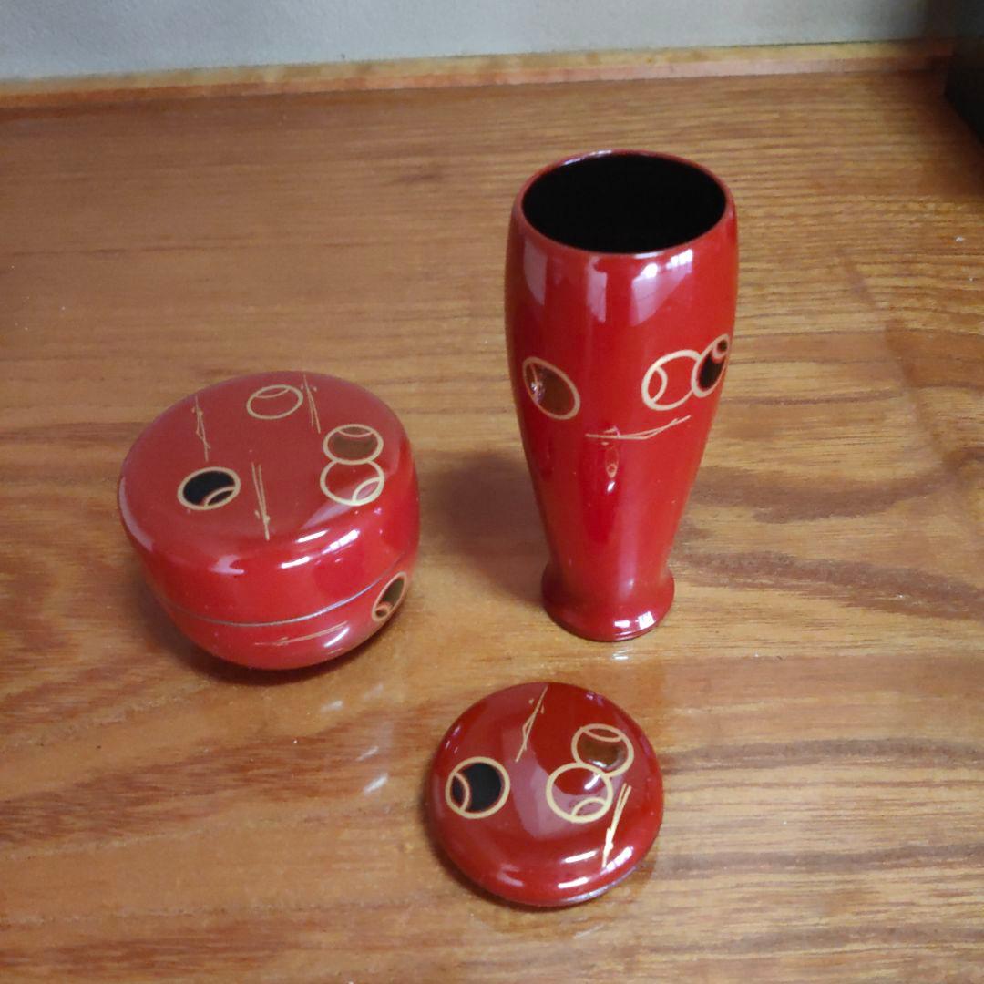 ＜茶道具＞ 茶箱＋茶道具＋盆 お点前8点セット