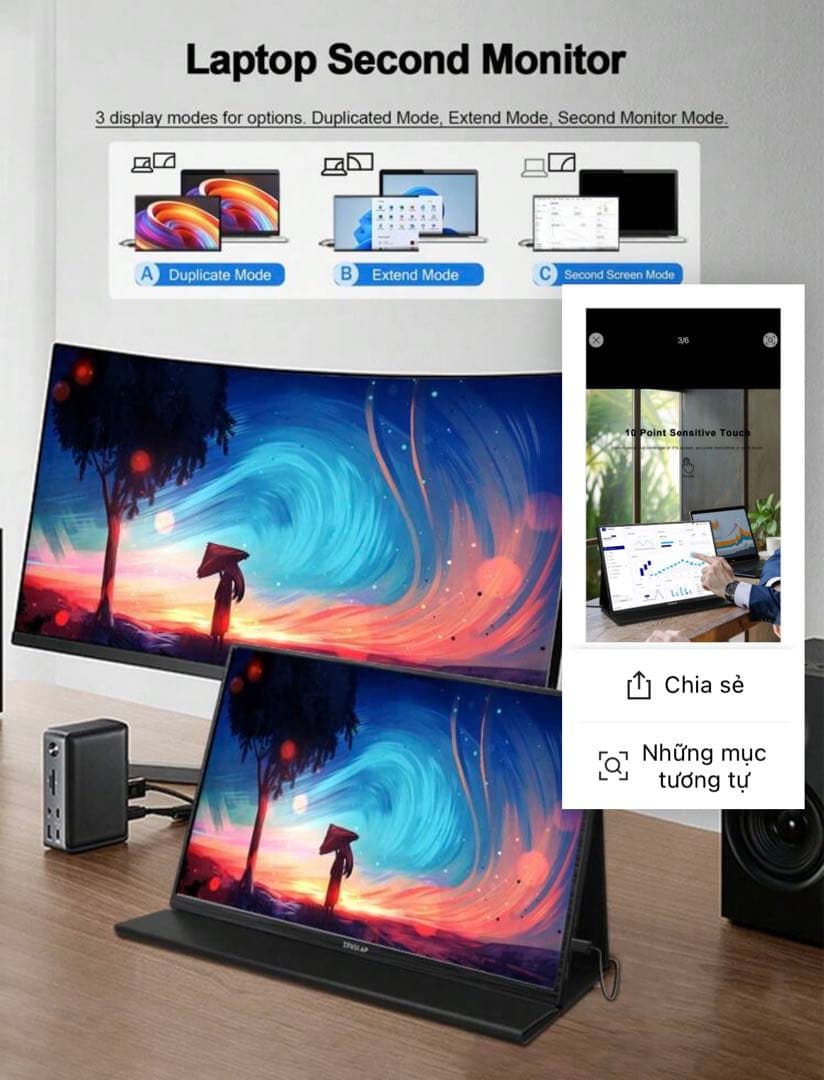 ZEUSLAP P16T 1920*1200P IPSモニター