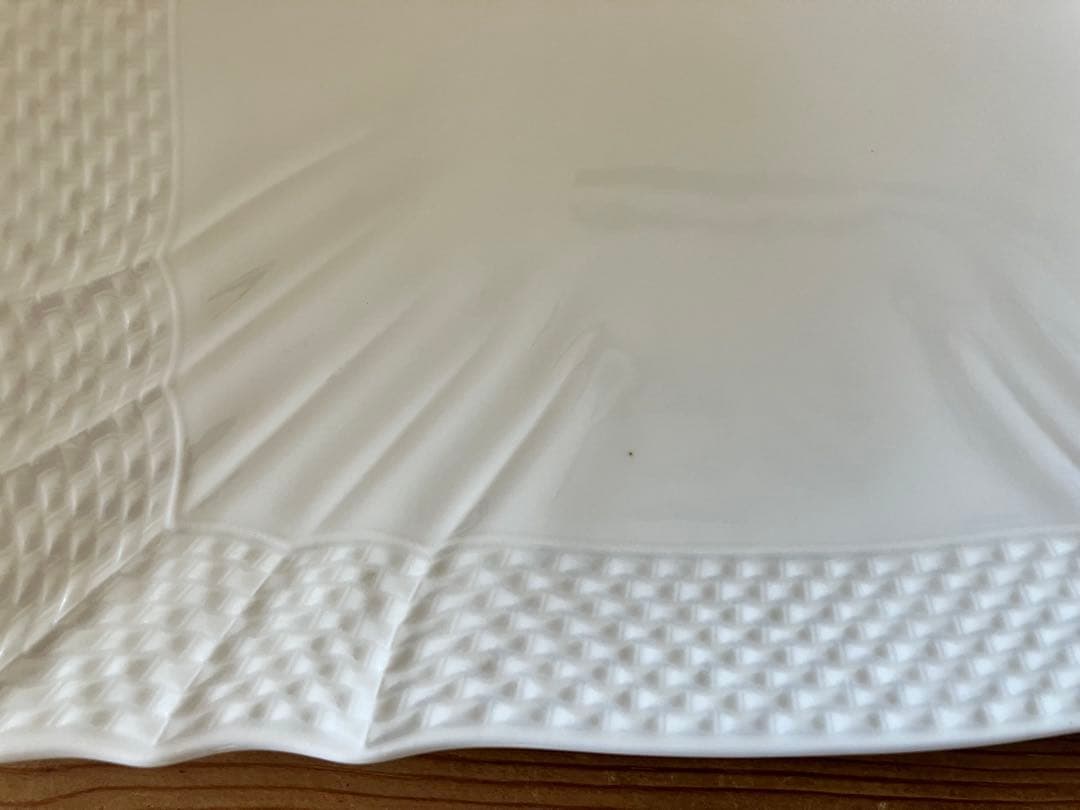 ジノリ　ベッキオホワイト22スクエアプレート×5