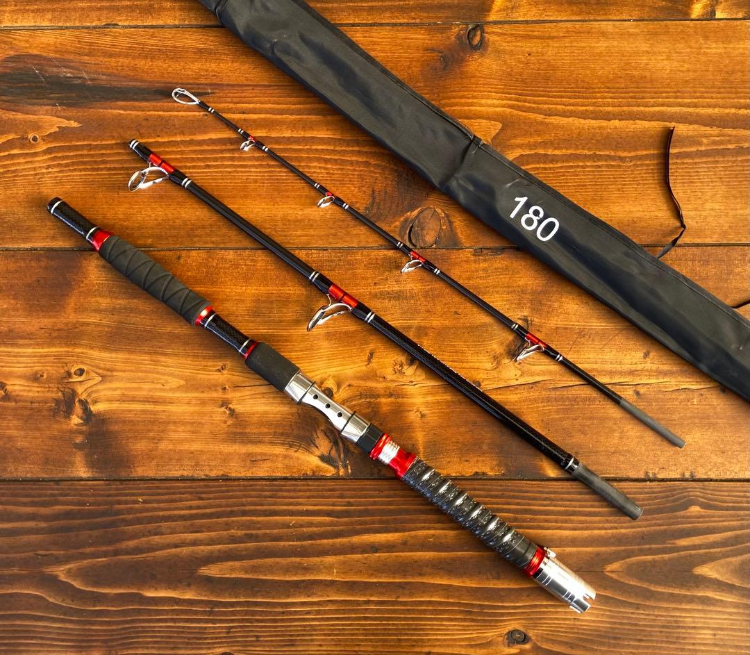 新品　釣り竿セット　ジギングロッド　船釣り　3ピースパックロッド　スロージギング