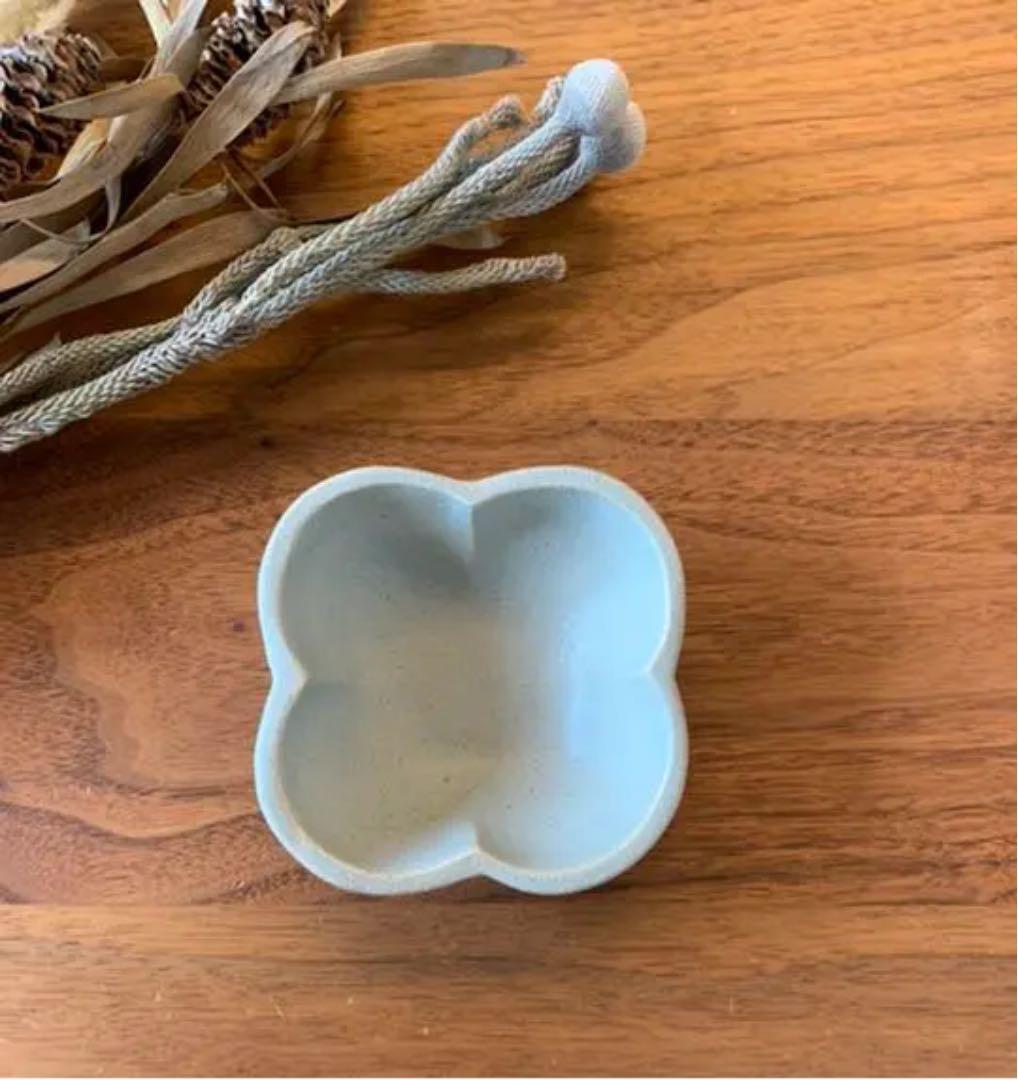 未使用　よしざわ窯　花豆鉢　小鉢　グレー　4客 セット