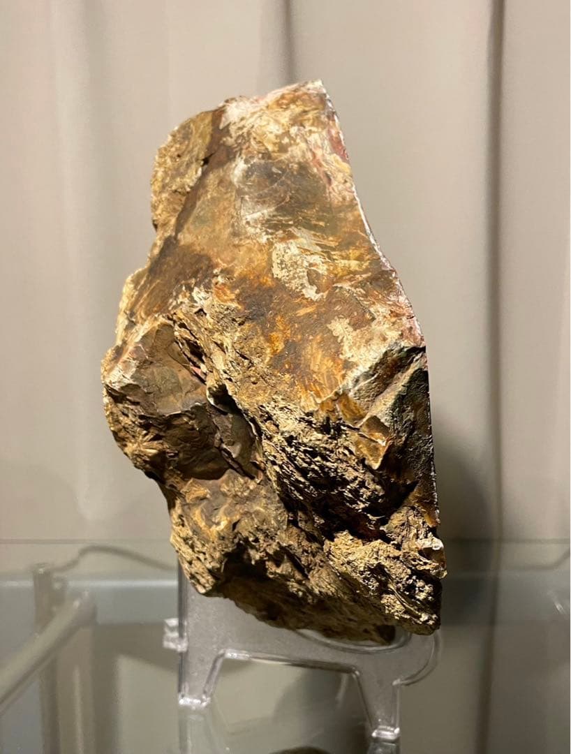 4770 佐渡岩谷口五色メノウ 水石 盆栽 横43.5(cm) 8kg 赤玉石