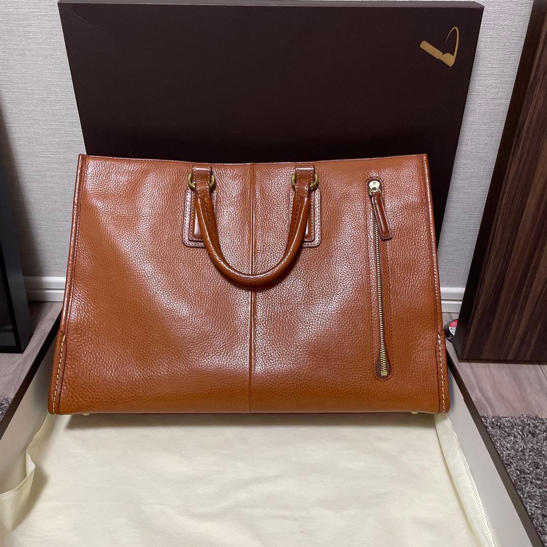 【美品】土屋鞄 ウルバーノ シティートート ブラウン