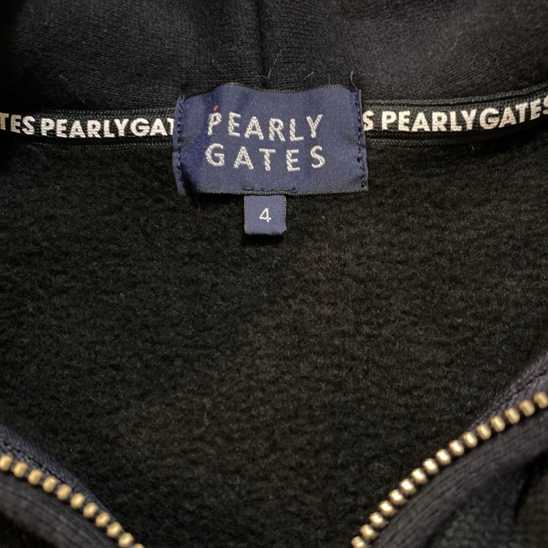 【美品】パーリーゲイツ　パーカー　ダブルジップ　刺繍　ロゴ　M