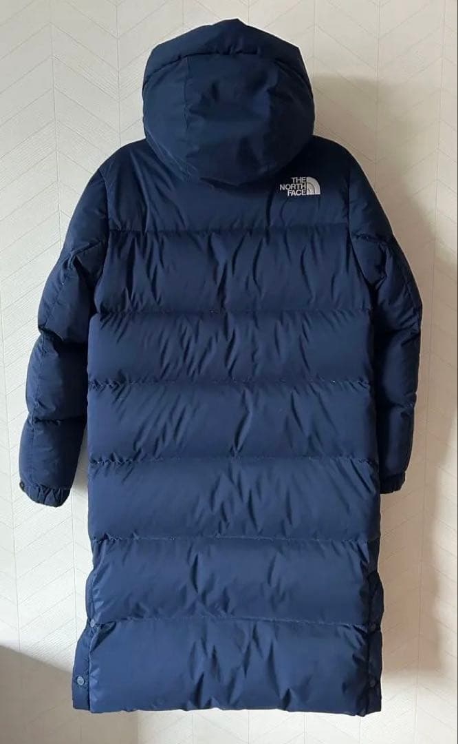 ☆ザノースフェイス☆／ロングダウン／サイズS／ネイビー／☆極美品☆／ベンチコート