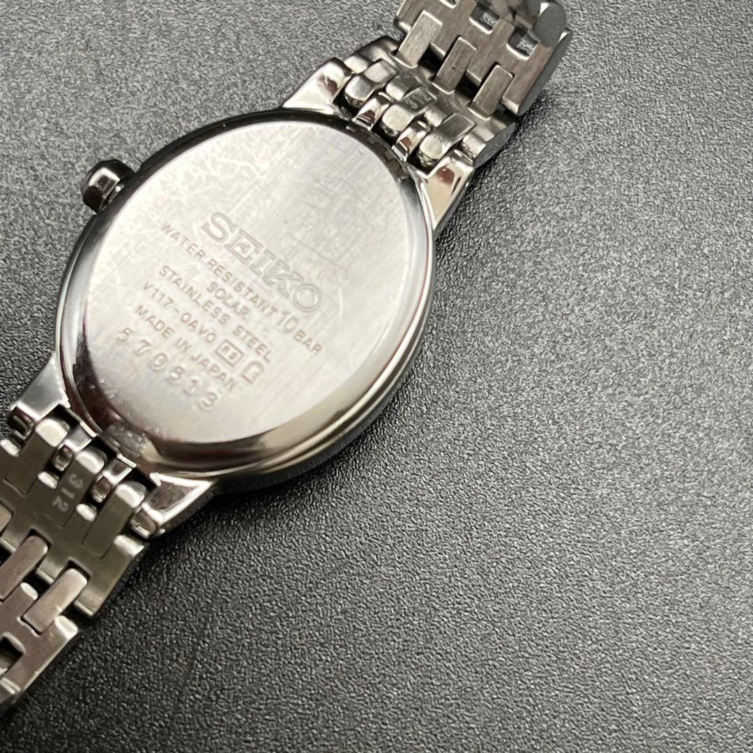 稼動　腕時計　SEIKO セイコー　エクセリーヌ　10Pダイヤ　ソーラー　J11