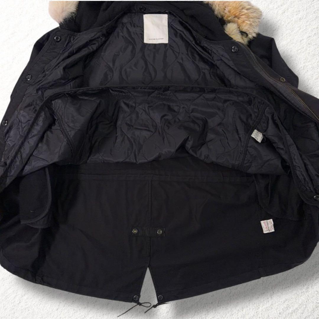 希少【ヒステリックグラマー】モッズコート コヨーテファー ライナー付 黒 S