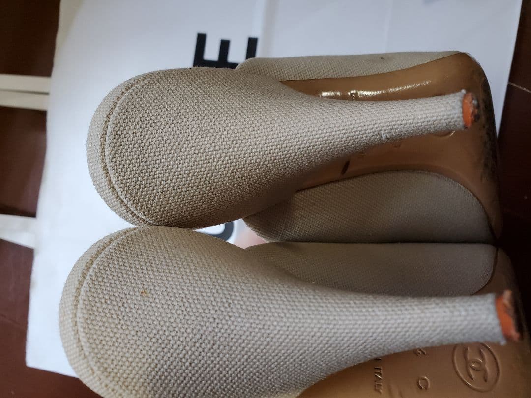 シャネル　CHANEL　ココマーク　キャンバスミュール　サイズ34