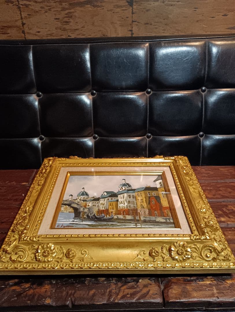 黒沢久 　ベニス　ベネチア　油彩 　サイン　イタリア　ゴールド　水の都　華芳