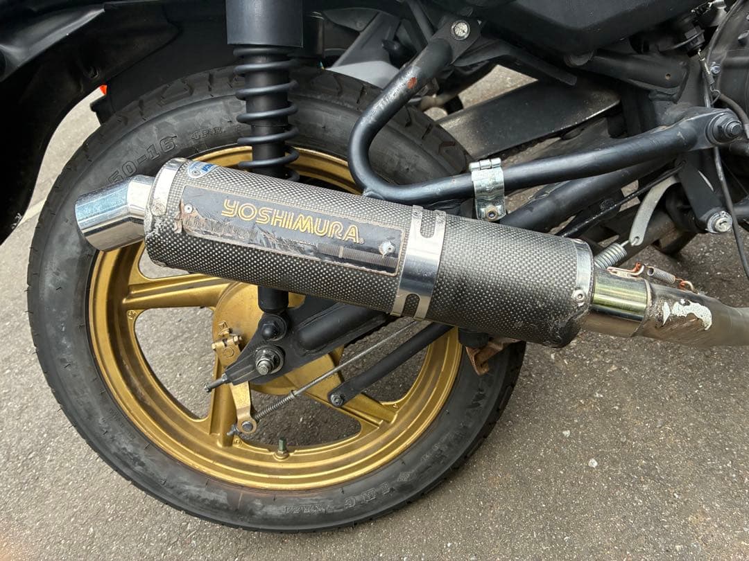 180sx　エイプ100 ヨシムラ　チタンマフラー　YB125SPにて使用