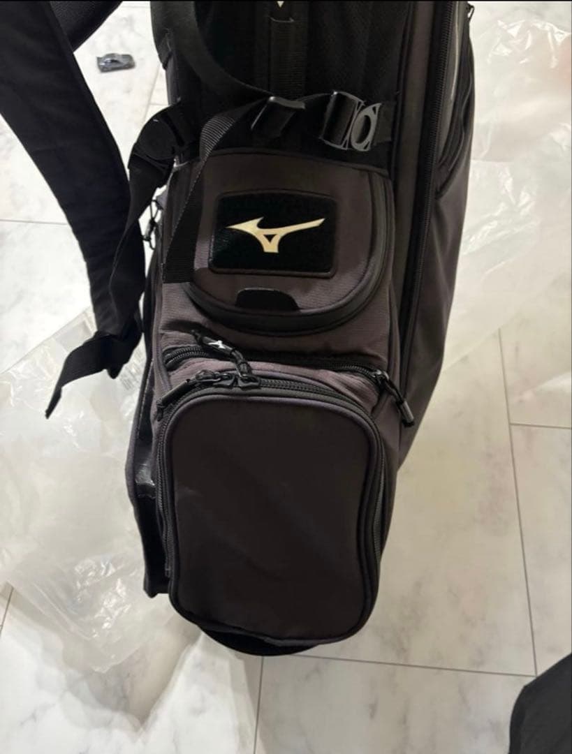 Mizuno スタンド付きキャディバッグ ブラック