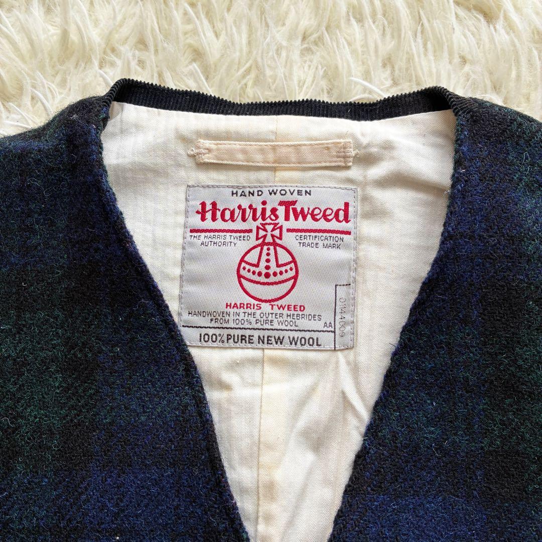 BEAMS+ ハリスツイード ブラックウォッチチェック ジレ ベスト Ｍ