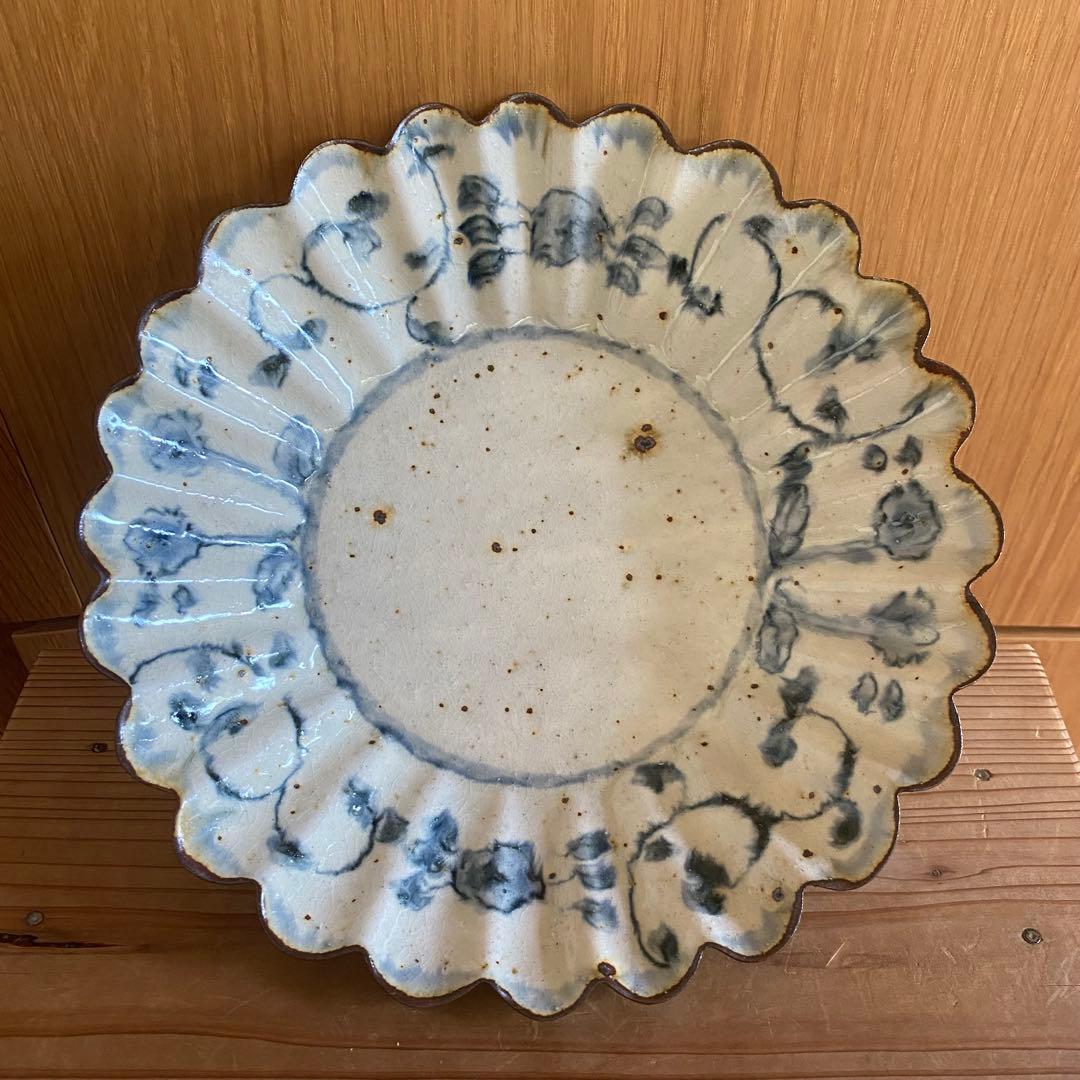 コウホ窯 市野吉記 安南手 輪花　大鉢