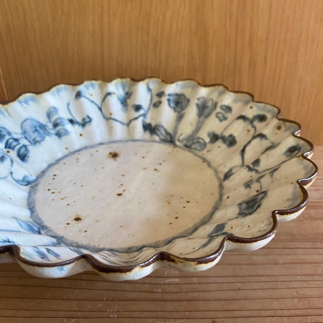 コウホ窯 市野吉記 安南手 輪花　大鉢