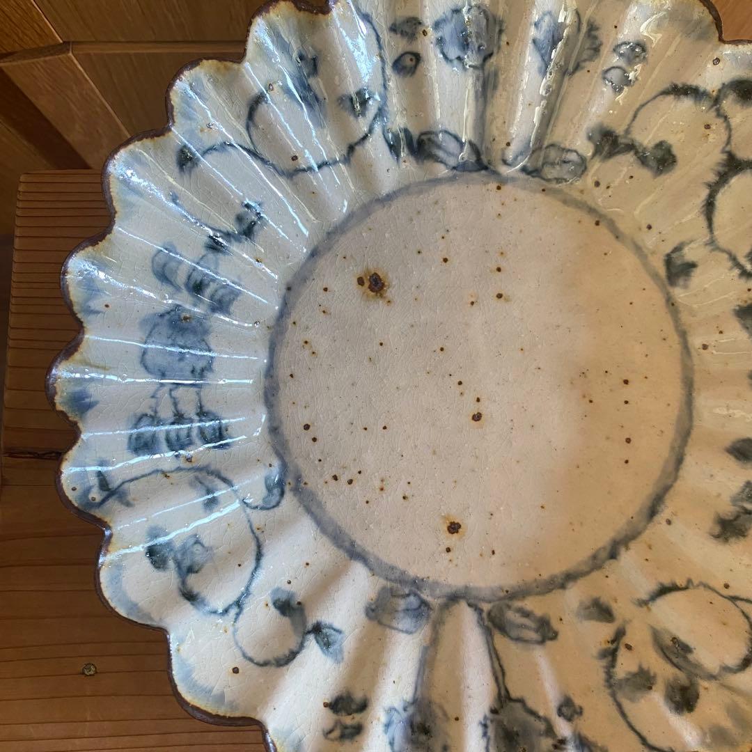 コウホ窯 市野吉記 安南手 輪花　大鉢