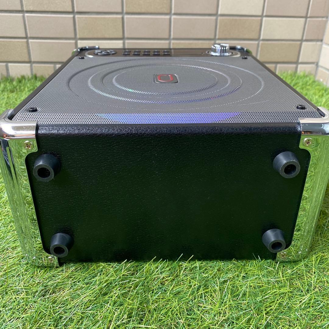 JYX-S55ポータブルカラオケセット LEDライト 2本マイク付き