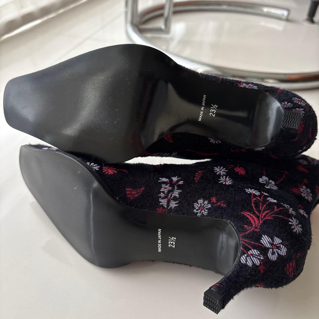 新品 マメクロゴウチ Floral Jacquard Boots 23.5