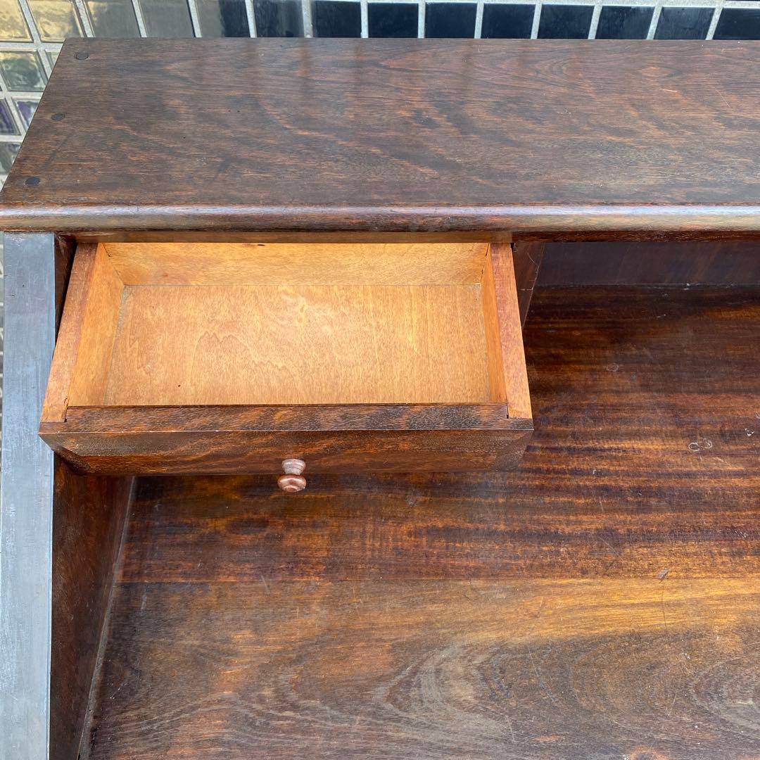 激安！ ヴィンテージライティングデスク 木製無垢 店舗什器 骨董品 テーブル