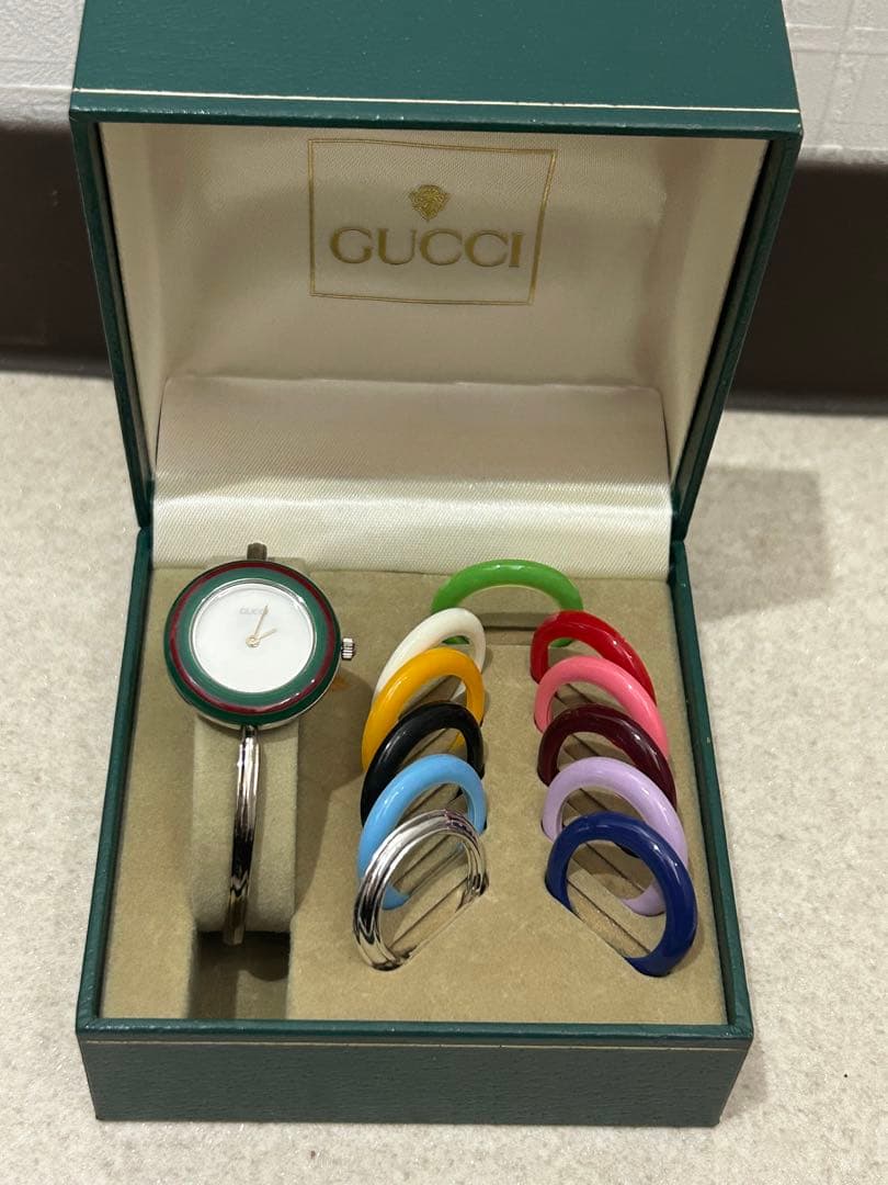 【2026年2月電池交換済み】GUCCI 時計セットチェンジベゼル