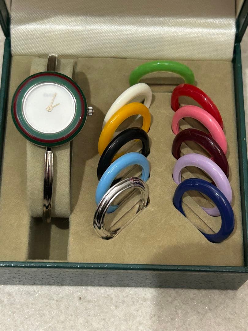 【2026年2月電池交換済み】GUCCI 時計セットチェンジベゼル