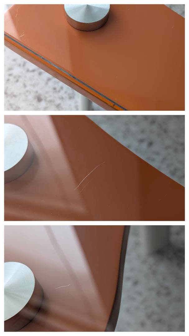 00s OLD ガラス サイド テーブル スペースエイジ ポップ Y2K 小さめ