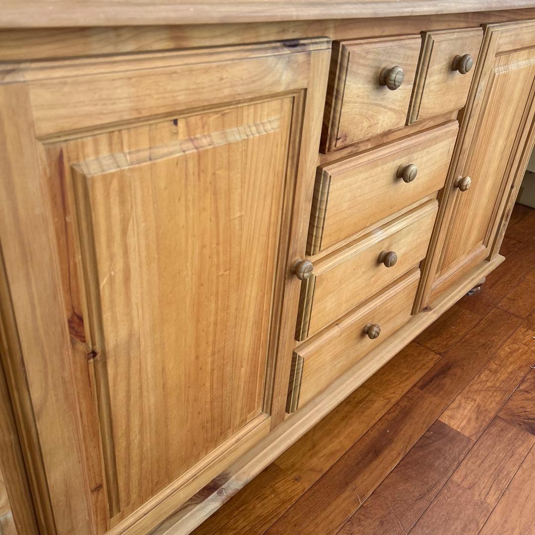 【スネちゃん】カントリー無垢テレビボード、リビング収納、カウンター パイン