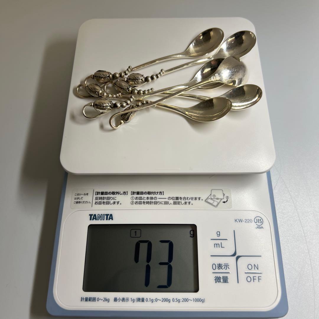 ジョージジェンセン　ブロッサムsterling925 コーヒースプーン6本　共袋