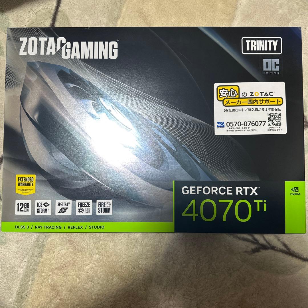 ほぼ未使用 GeForce RTX 4070 Ti ZOTAC Trinity