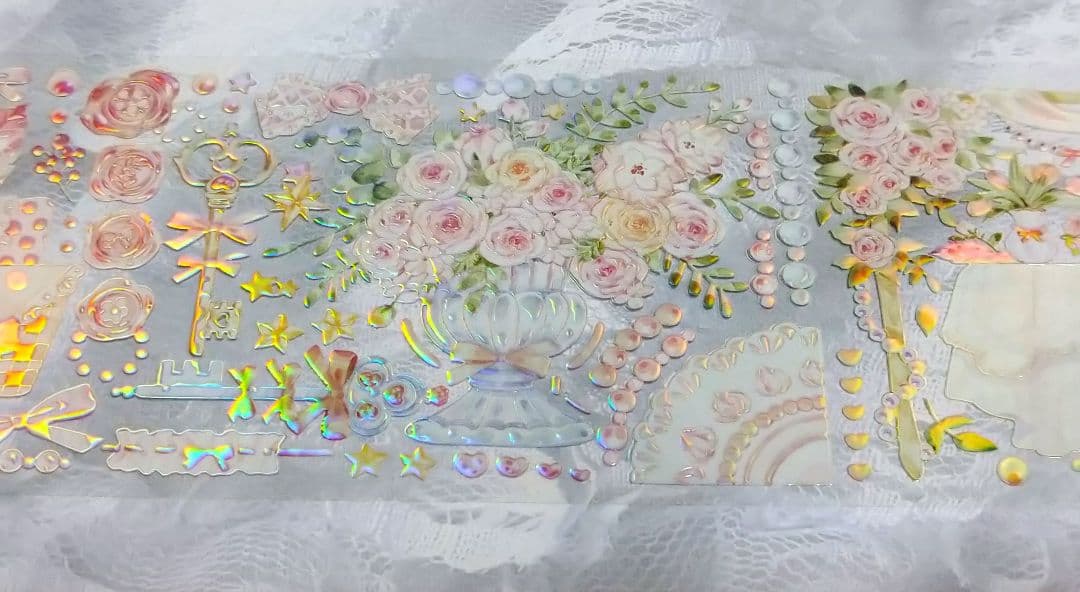 S33＃少女的野餐(虹光)茶犁工作室切り売り海外装飾マステ