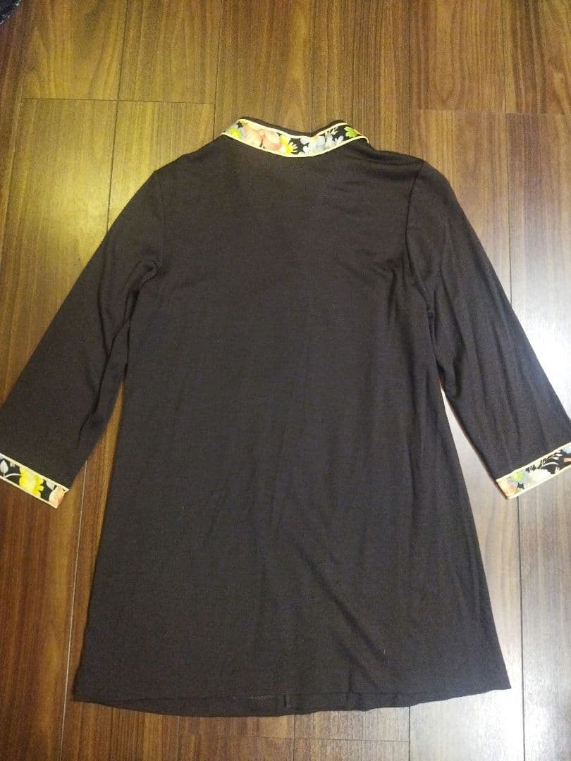 美品♪レオナール LEONARD ウール シルク ロング カーディガン L