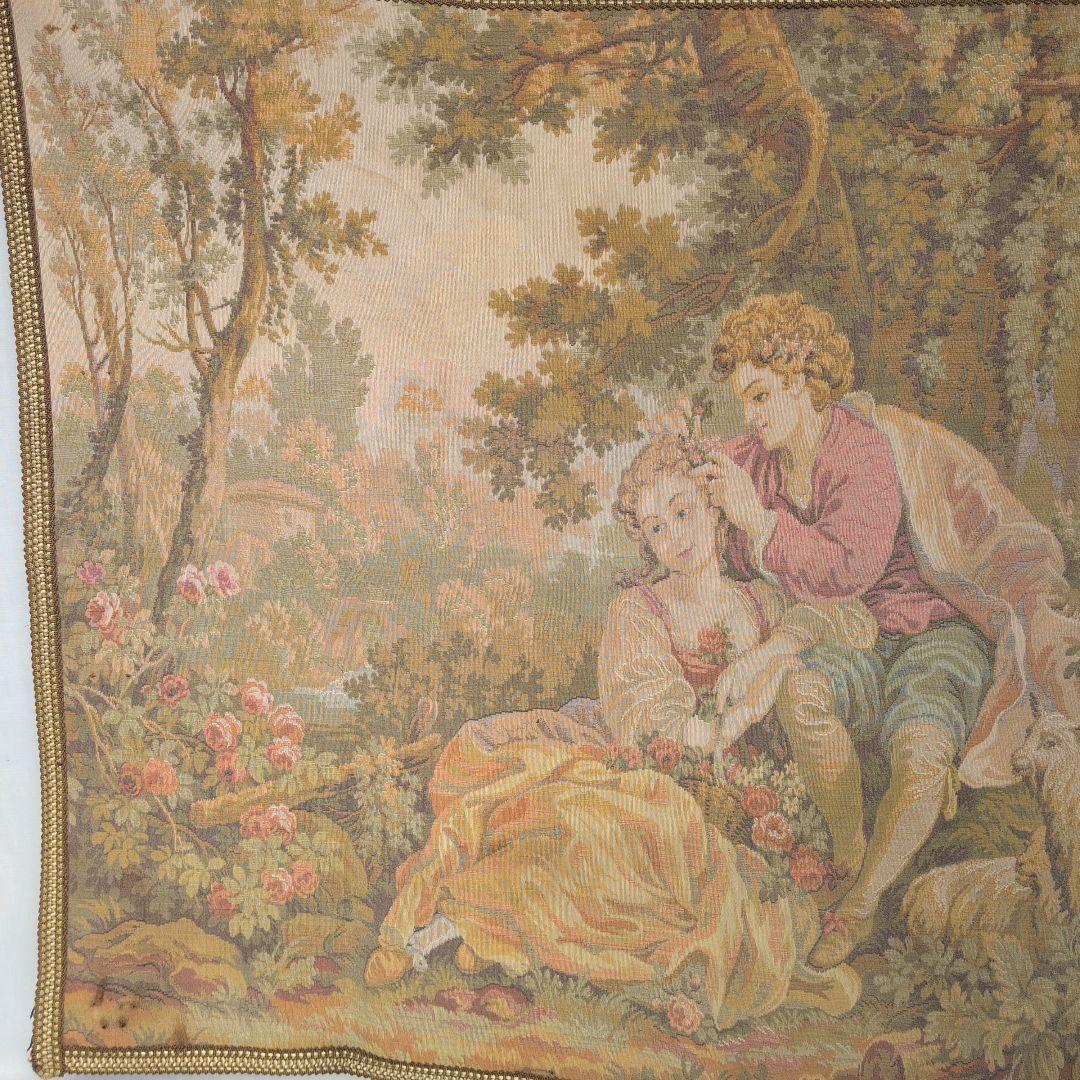 フランスヴィンテージ タペストリー ジャカード織り