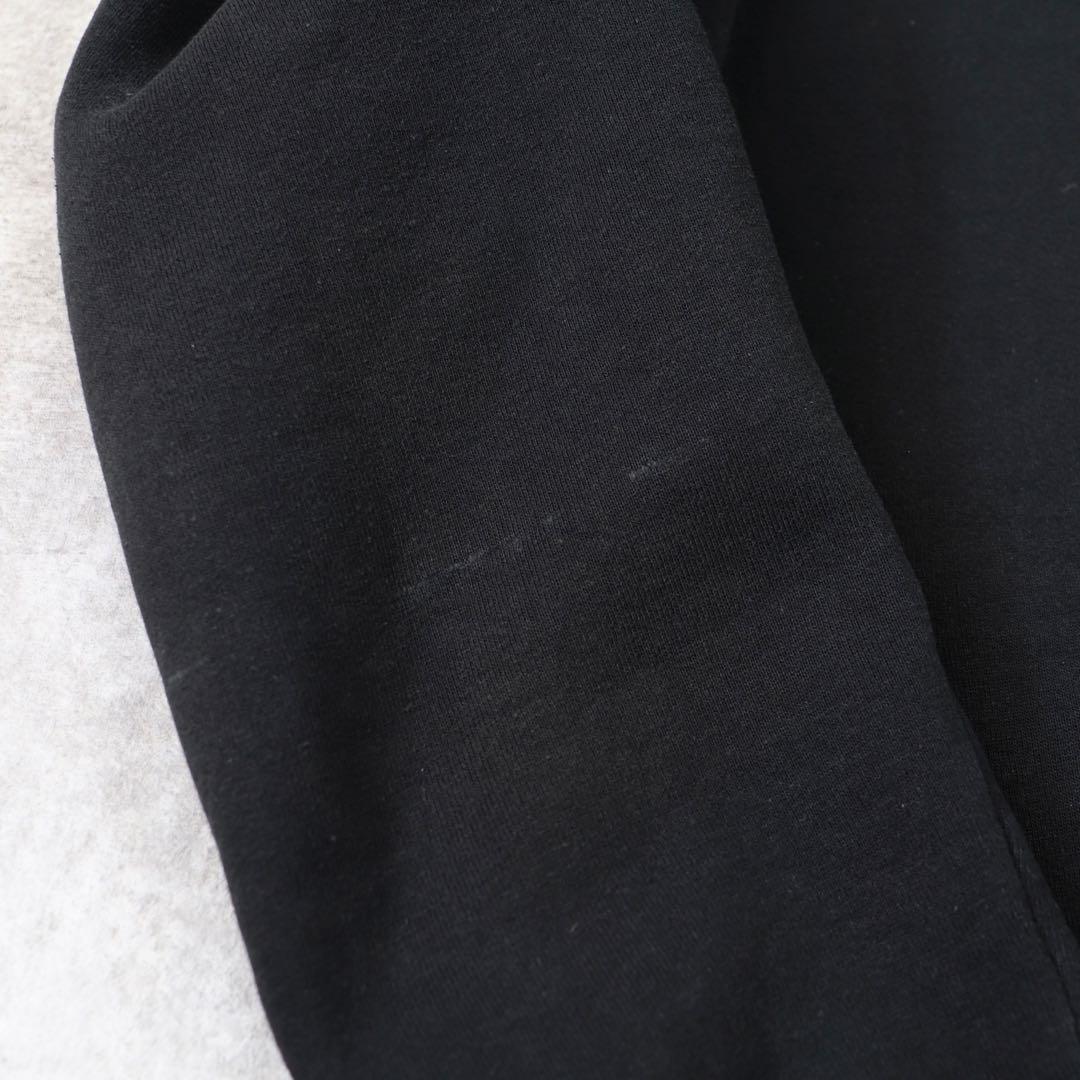 80s USA製 ブラック Russell ラッセル スウェット 前V 無地 L