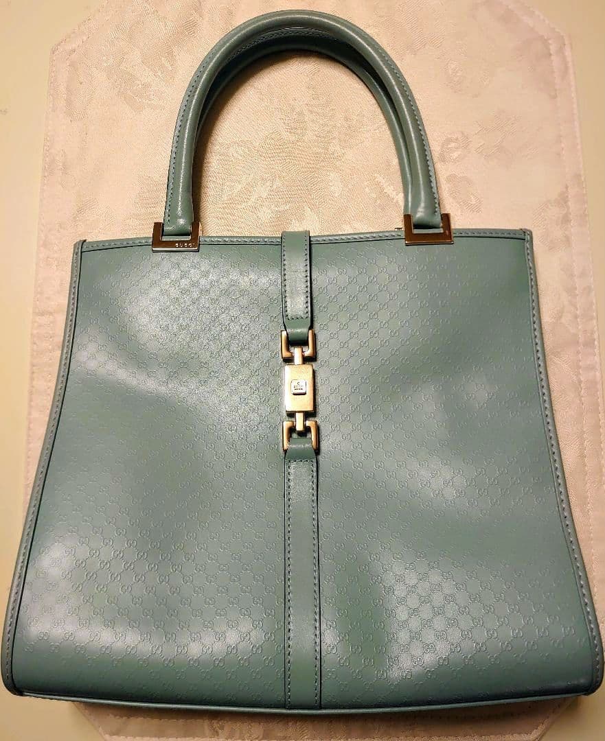 GUCCI　ハンドバッグ　ミントブルー バッグ