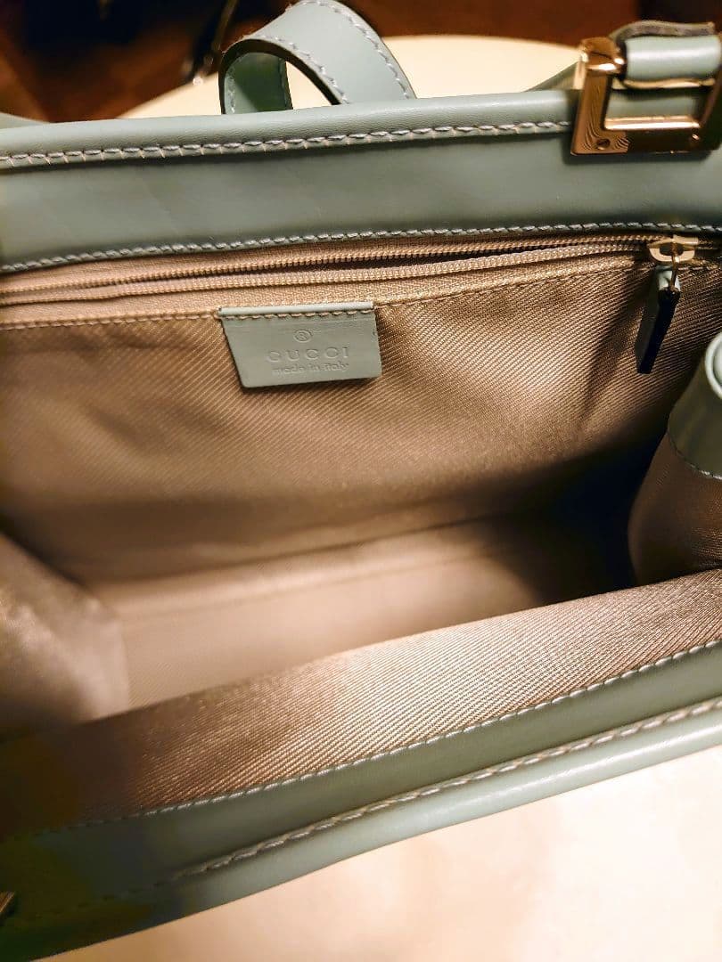GUCCI　ハンドバッグ　ミントブルー バッグ