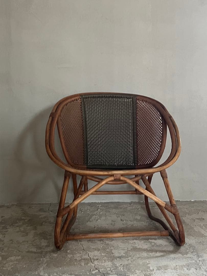 ヴィンテージ ラタン 曲木 ソファー ／ ガーデンチェアー 建築 インテリア