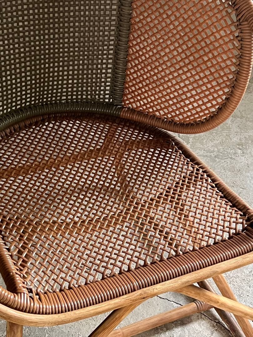 ヴィンテージ ラタン 曲木 ソファー ／ ガーデンチェアー 建築 インテリア