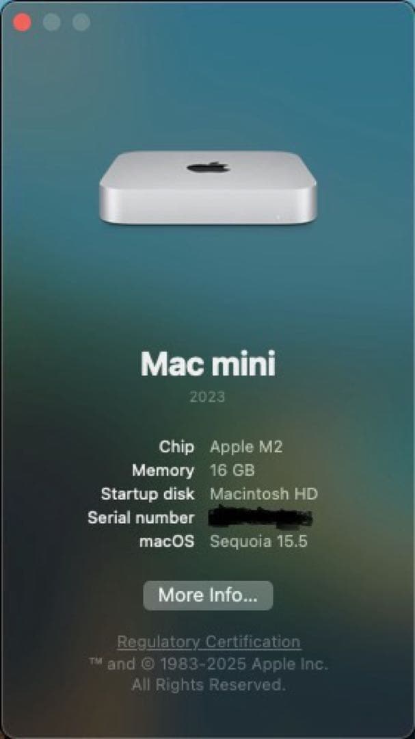 ミニPC Apple Mac mini M2 16GB 256GB