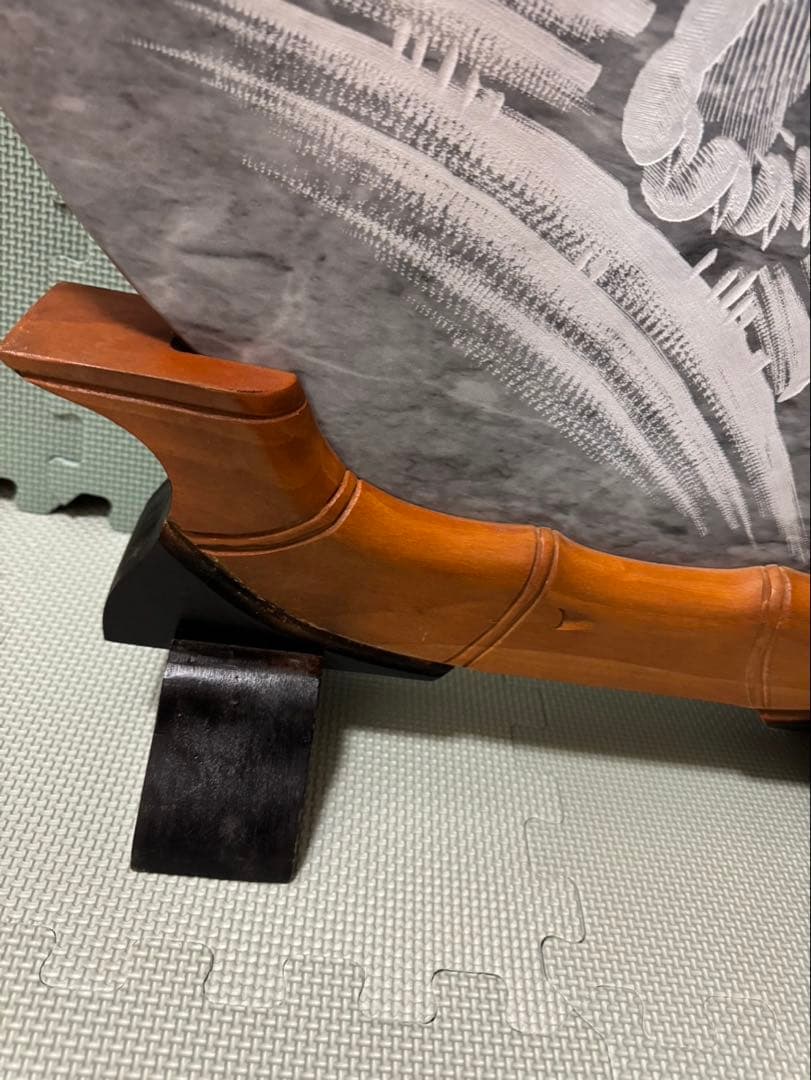 虎　衝立　大理石