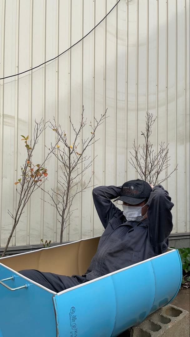 ドラム缶風呂 横置きタイプ すのこ付き