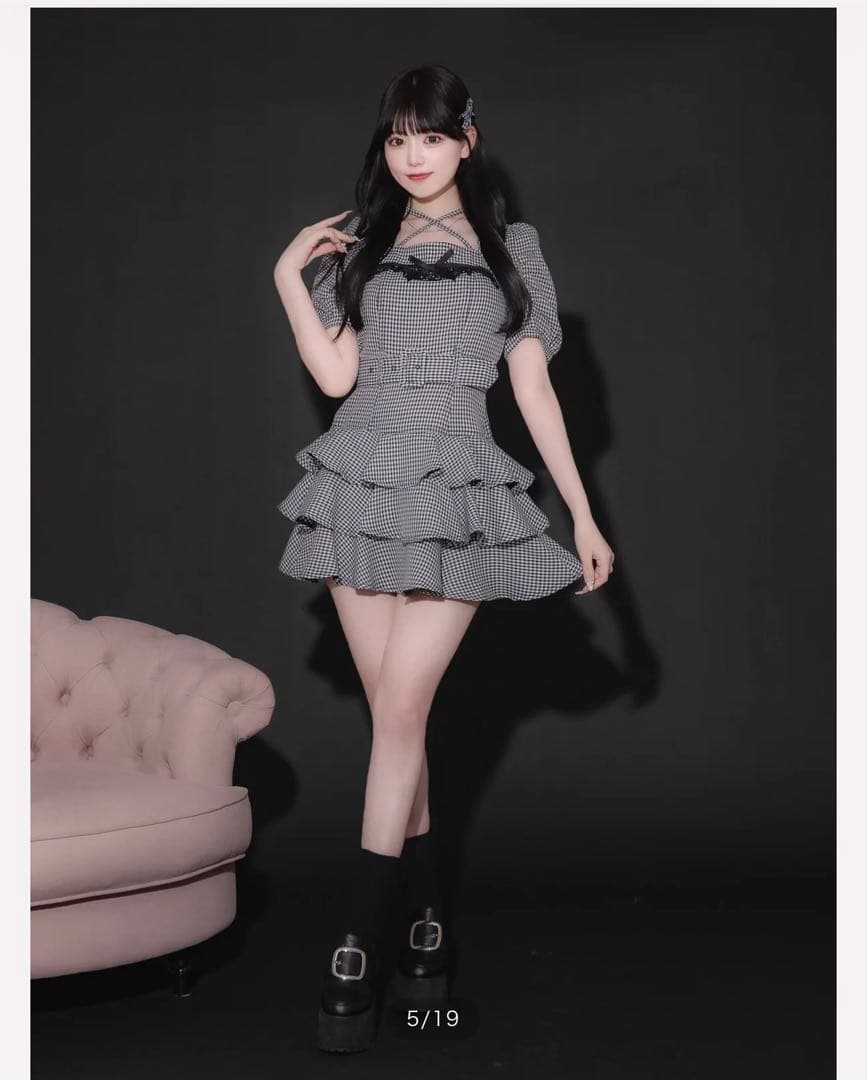 ディアードフリルミニワンピース pium