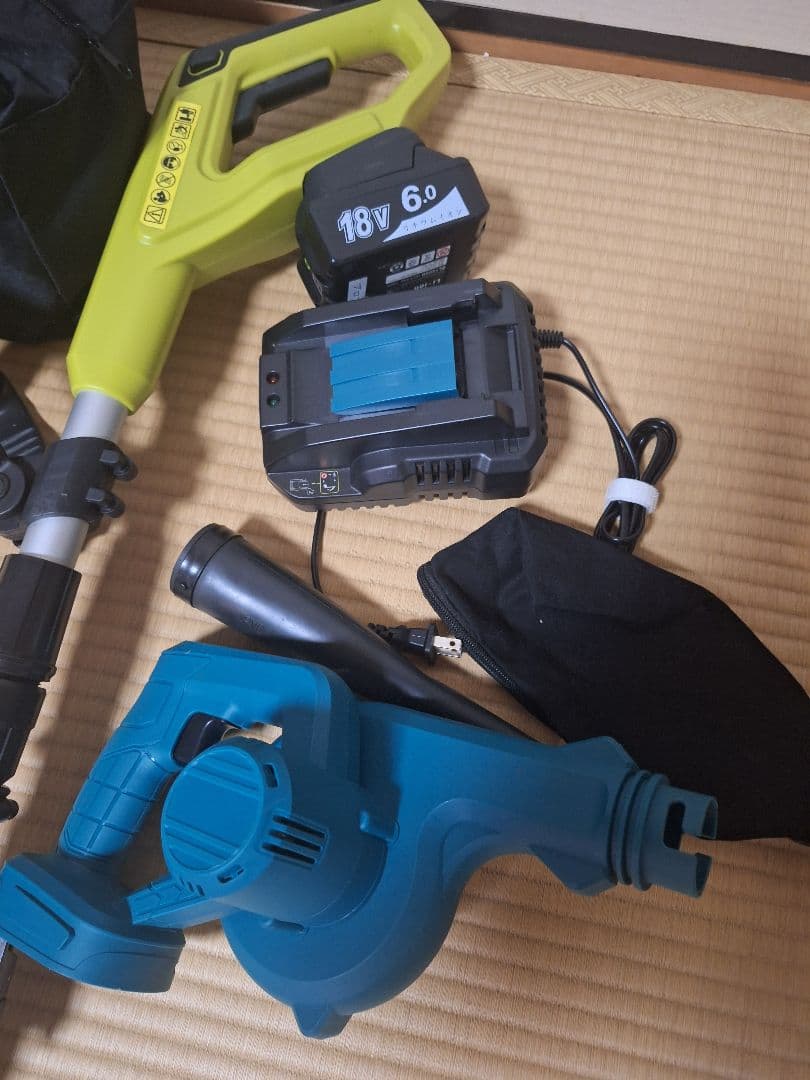 Abaden 電動工具 18V バッテリー付き ブロアーと家庭菜園用耕運機