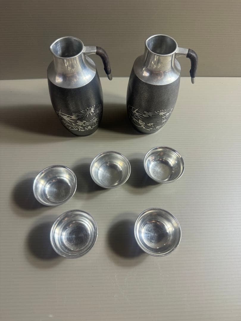 1560 薩摩錫器 本錫　酒器セット