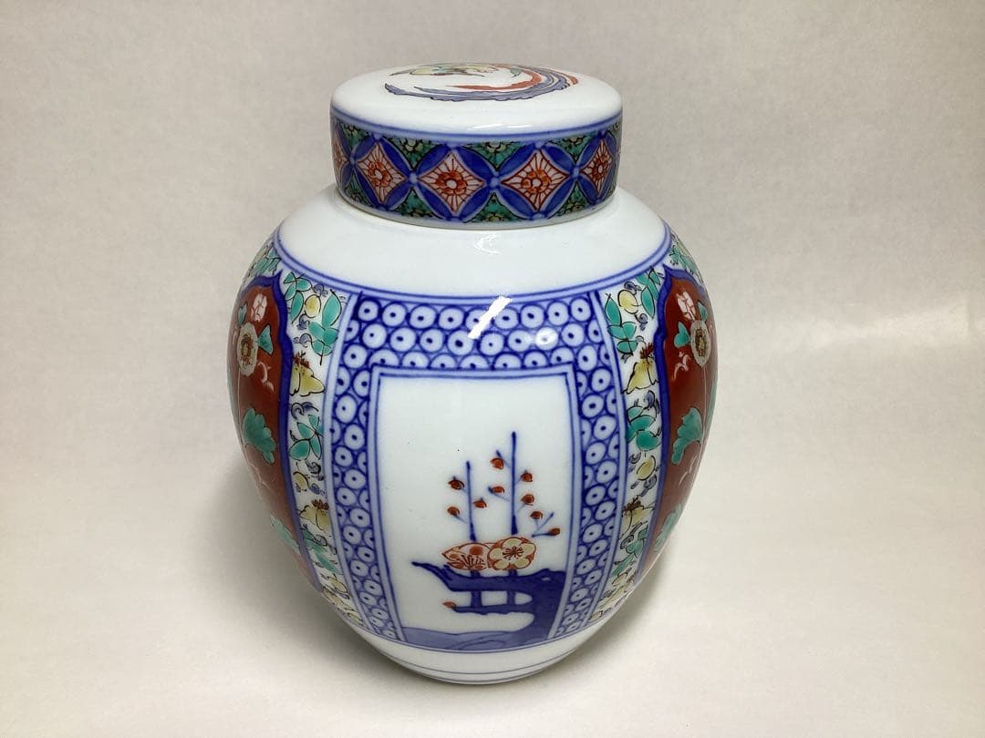 茶入 茶壷 白磁 13代酒井田柿右衛門 木箱入 茶道具 古物品